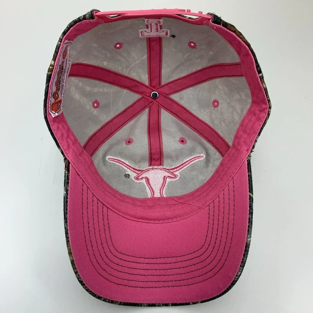 Texas Longhorns Camo Hat Ladies Pink OSFA Captivating Baseball Cap Mossy Oak